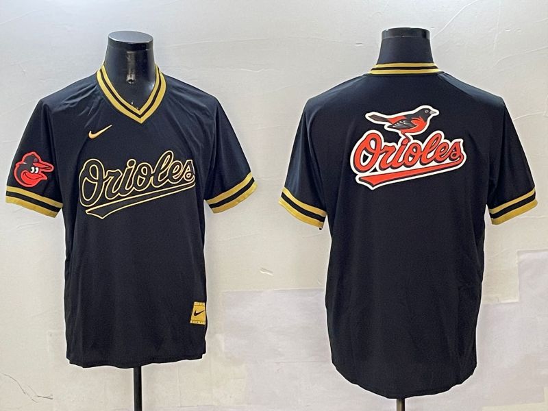 Men Baltimore Orioles Blank Black Gold Game 2025 Nike MLB Jersey style 5->baltimore orioles->MLB Jersey